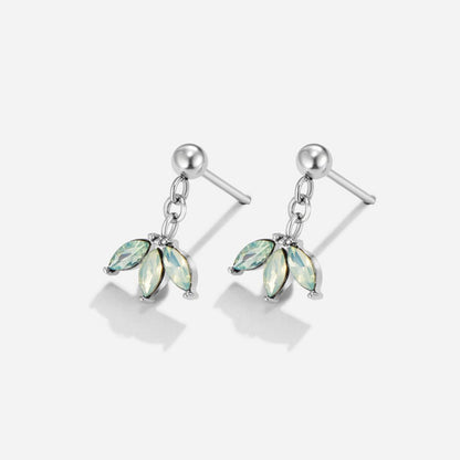 Silber Marquise BlüTen Tropfen Ohrringe Alma