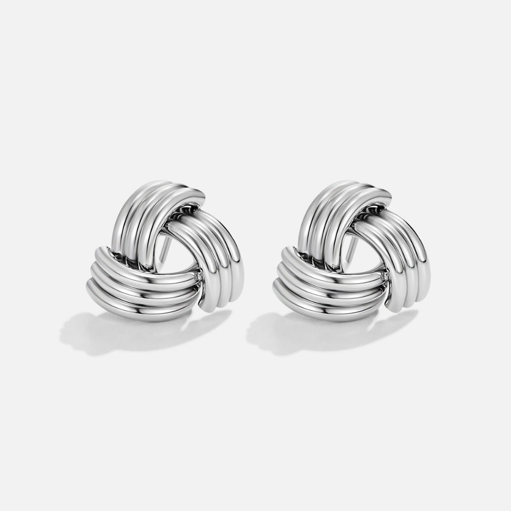Silber Maxi Twist Stecker Ohrringe Alma