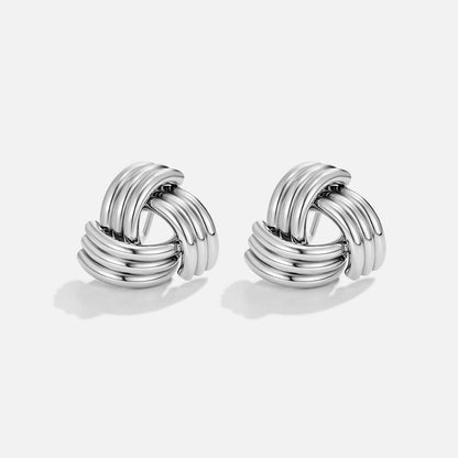 Silber Maxi Twist Stecker Ohrringe Alma