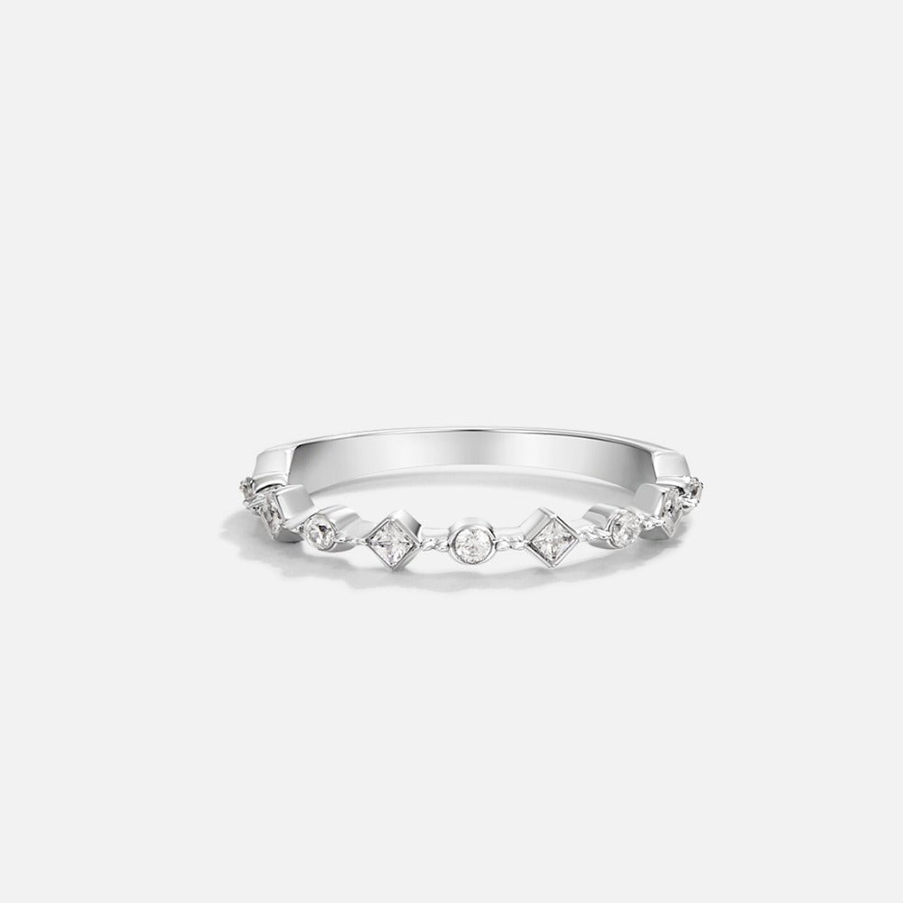 Silber Milana Kristall Ring Alma