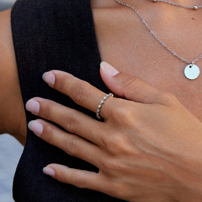 Silber Milana Kristall Ring Alma