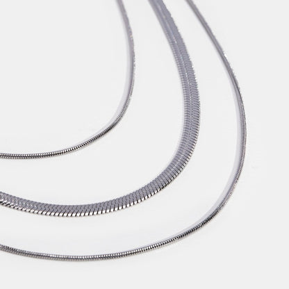 Silber Multi-Mehrlagige Ketten Halskette Alma