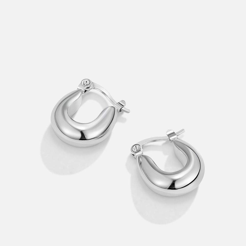 Silber Serenity Creolen Ohrringe Alma