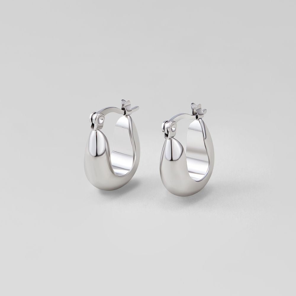 Silber Serenity Creolen Ohrringe Alma
