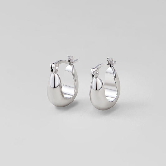 Silber Serenity Creolen Ohrringe Alma