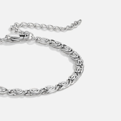 Silber Swirl Glieder Ketten Armband Alma