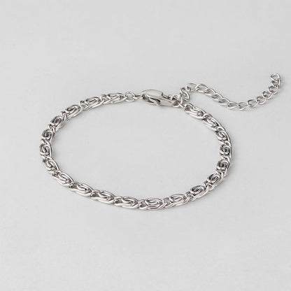 Silber Swirl Glieder Ketten Armband Alma