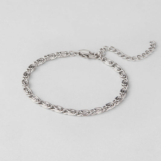Silber Swirl Glieder Ketten Armband Alma