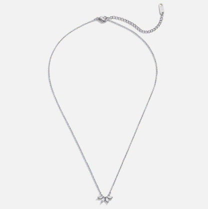 Silber Tiffany Kristall Blatt Pendant Halskette Alma
