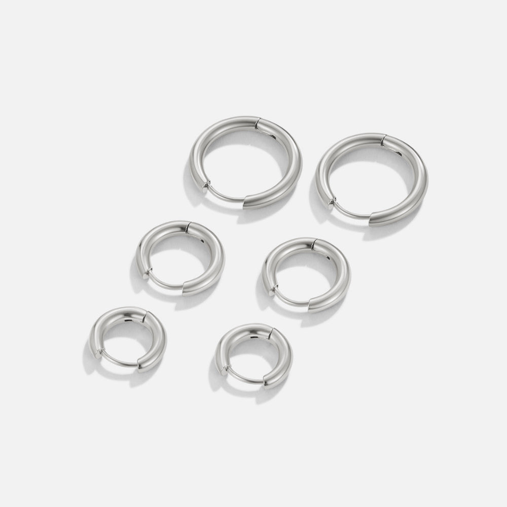 Silber Trio Mini Creolen Set Alma