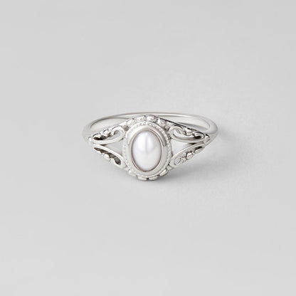 Silber Vintage Royal Perlen Ring Alma