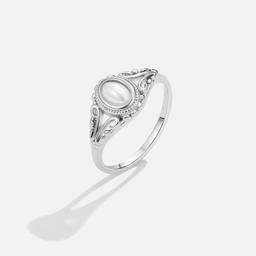 Silber Vintage Royal Perlen Ring Alma