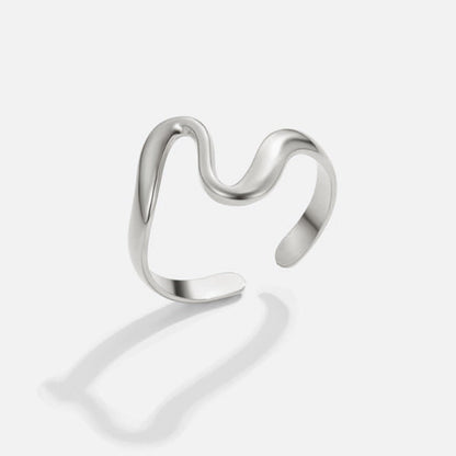 Silber Welle Ring Alma