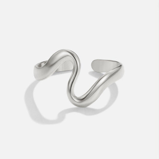 Silber Welle Ring Alma