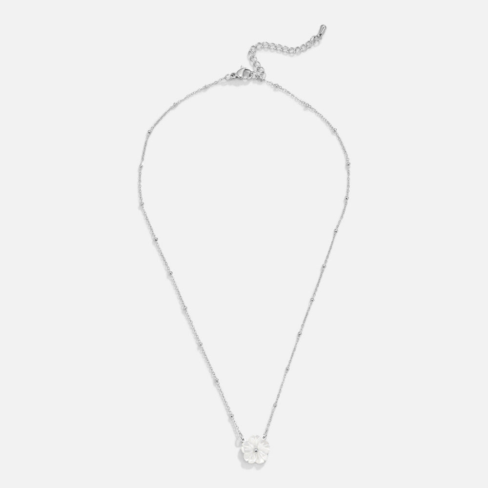 Silber White Blossom Blumen Halskette Alma