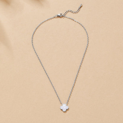 Silber White Klee Halskette Alma