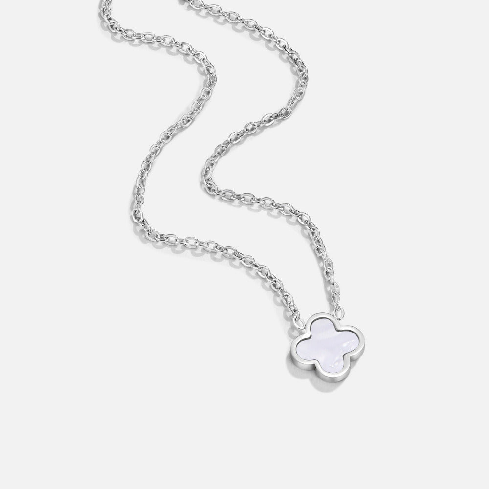 Silber White Klee Halskette Alma