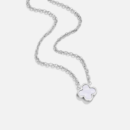 Silber White Klee Halskette Alma