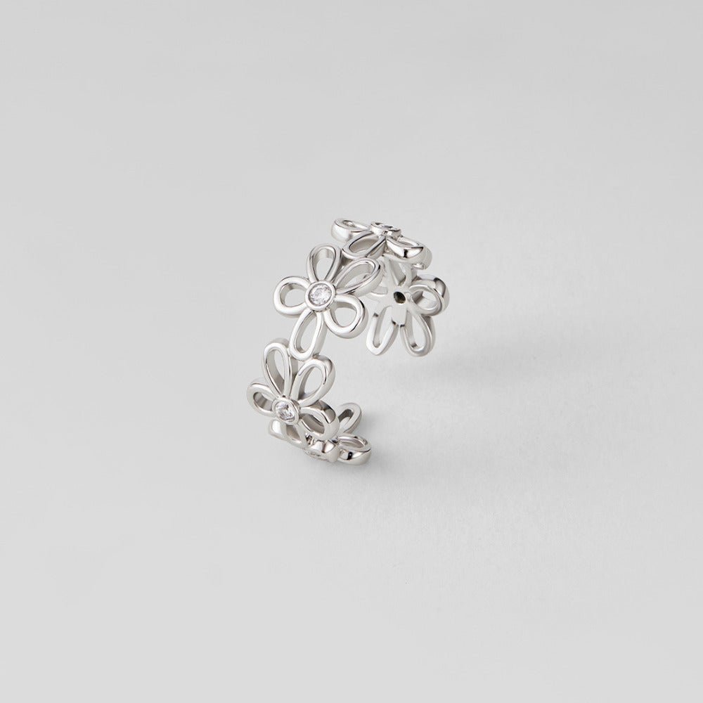 Silber Wildflower Unendlichkeits Ring Alma