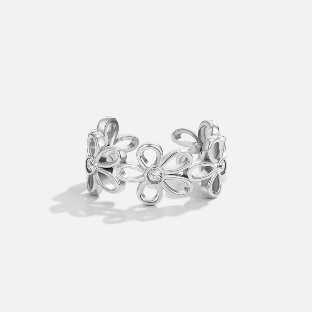 Silber Wildflower Unendlichkeits Ring Alma