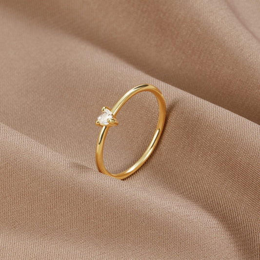 Klein Liebe Kristall Herz Ring 1146 Alma