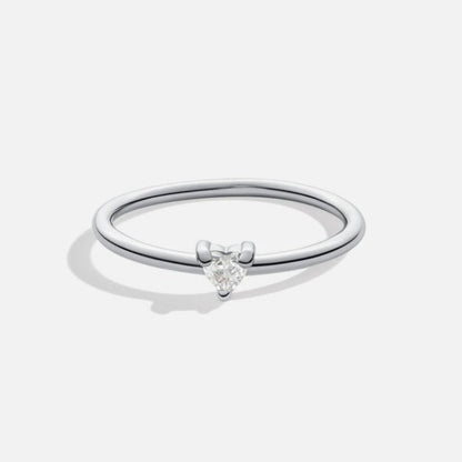 Klein Liebe Kristall Herz Ring Alma