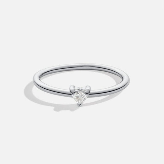Klein Liebe Kristall Herz Ring Alma