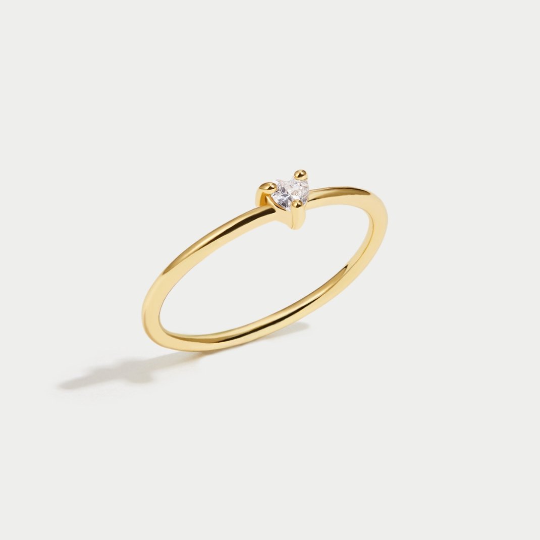 Klein Liebe Kristall Herz Ring 1146 Alma