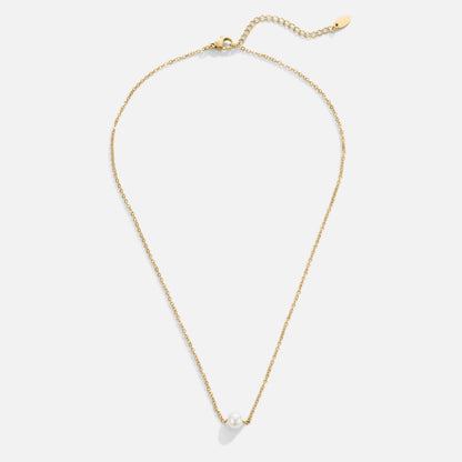 Solitaire Gold Perlenhalskette Alma