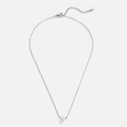 Solitaire Silber Perlenhalskette Alma