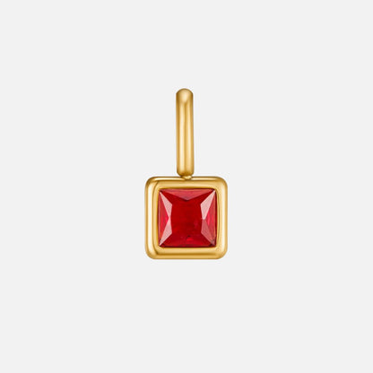 Square Pendant Geburtsstein Halskette Alma