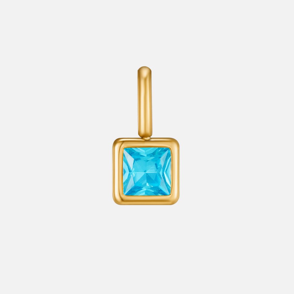 Square Pendant Geburtsstein Halskette Alma