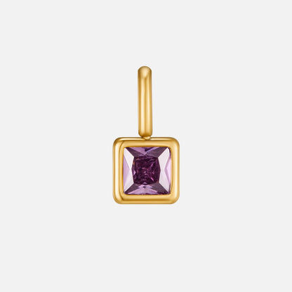 Square Pendant Geburtsstein Halskette Alma