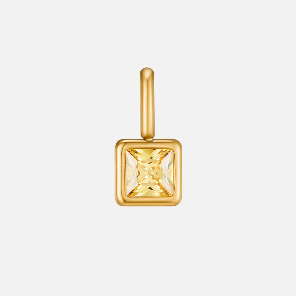 Square Pendant Geburtsstein Halskette Alma