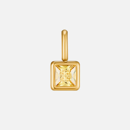 Square Pendant Geburtsstein Halskette Alma