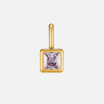 Square Pendant Geburtsstein Halskette Alma