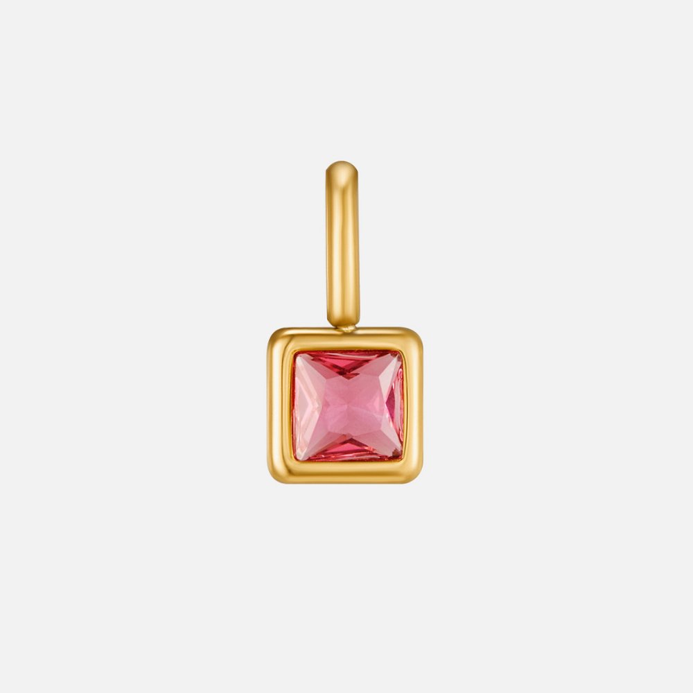 Square Pendant Geburtsstein Halskette Alma