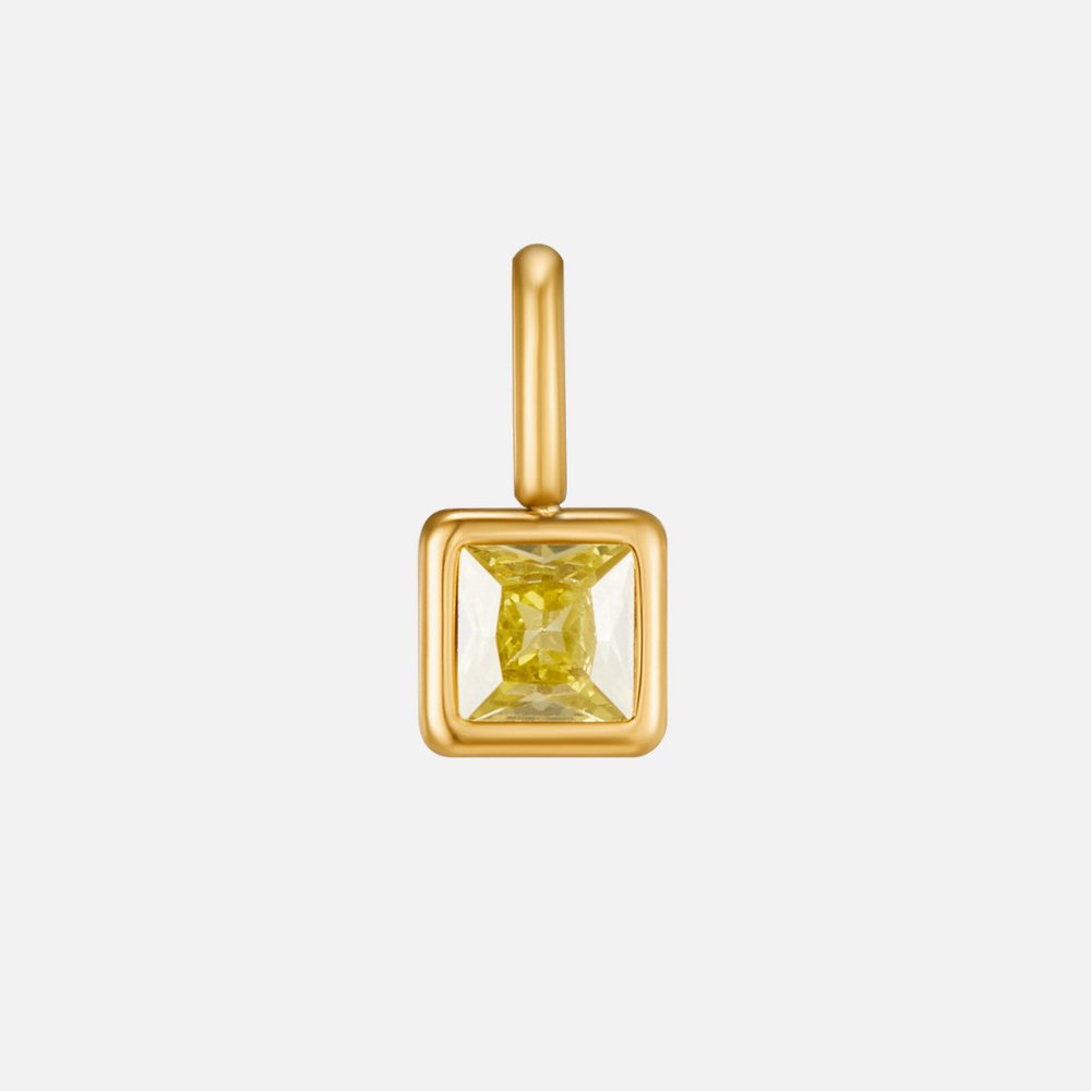 Square Pendant Geburtsstein Halskette Alma
