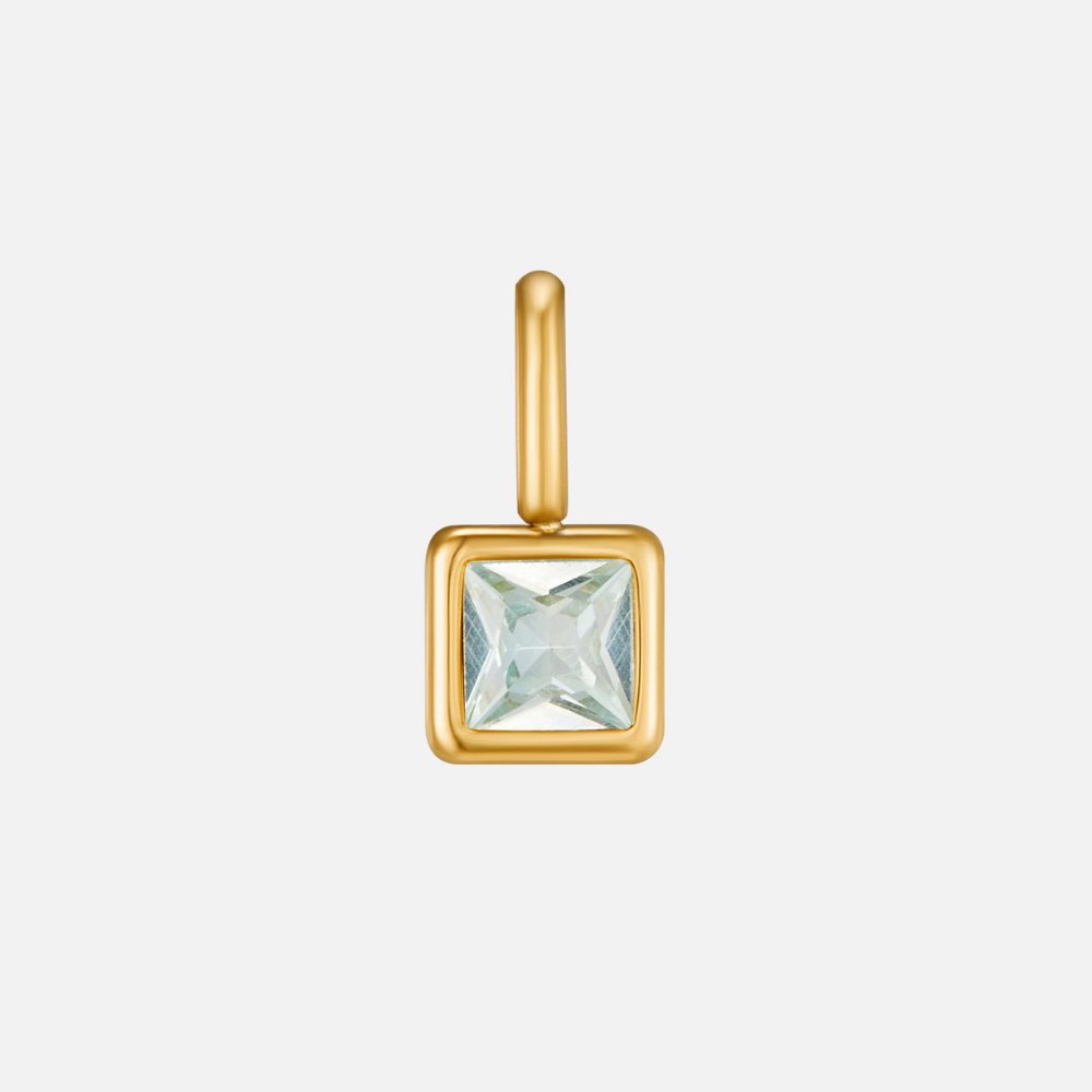 Square Pendant Geburtsstein Halskette Alma