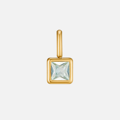 Square Pendant Geburtsstein Halskette Alma