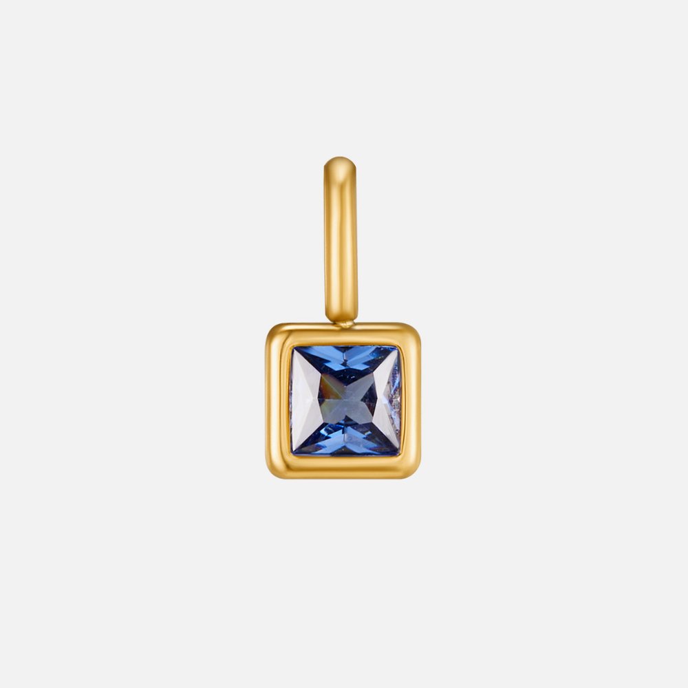 Square Pendant Geburtsstein Halskette Alma