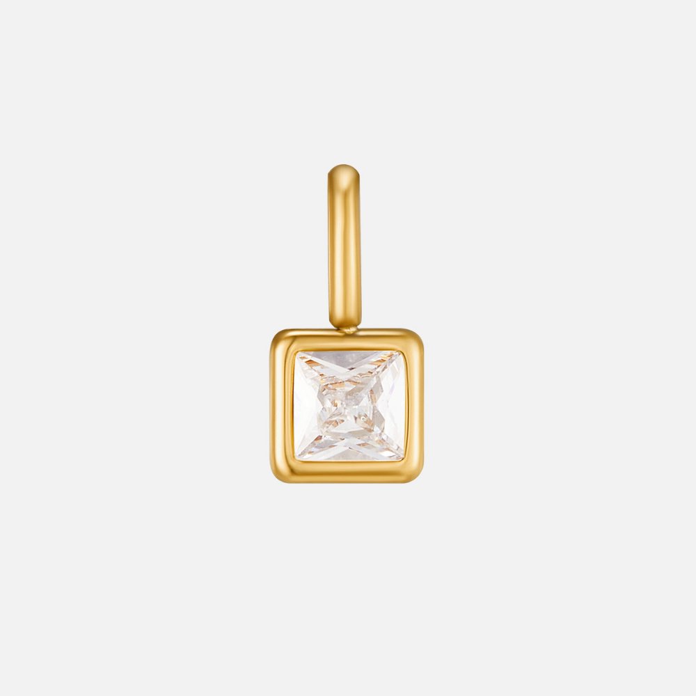 Square Pendant Geburtsstein Halskette Alma