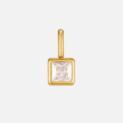 Square Pendant Geburtsstein Halskette Alma