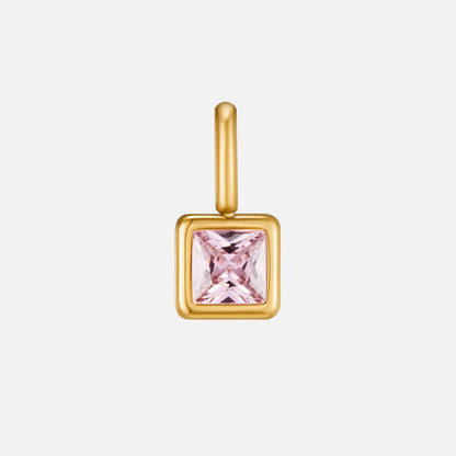 Square Pendant Geburtsstein Halskette Alma