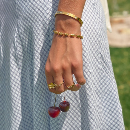 Stellar Gold Barrel Armband Alma