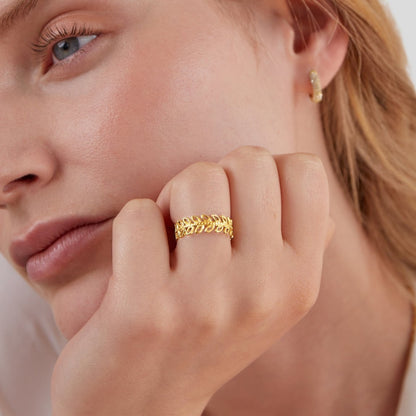 Summer Bloom Blatt Ring Alma