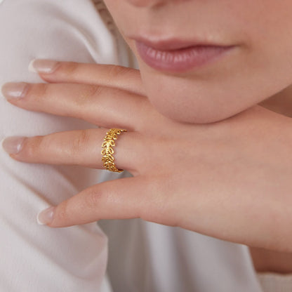 Summer Bloom Blatt Ring Alma