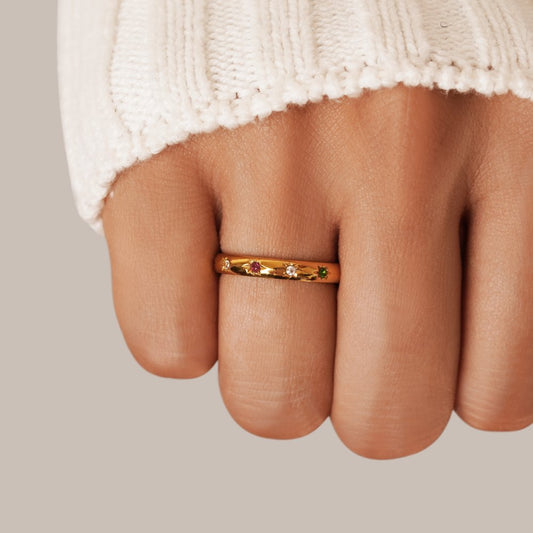 Tali Rainbow Kristall Ring Alma