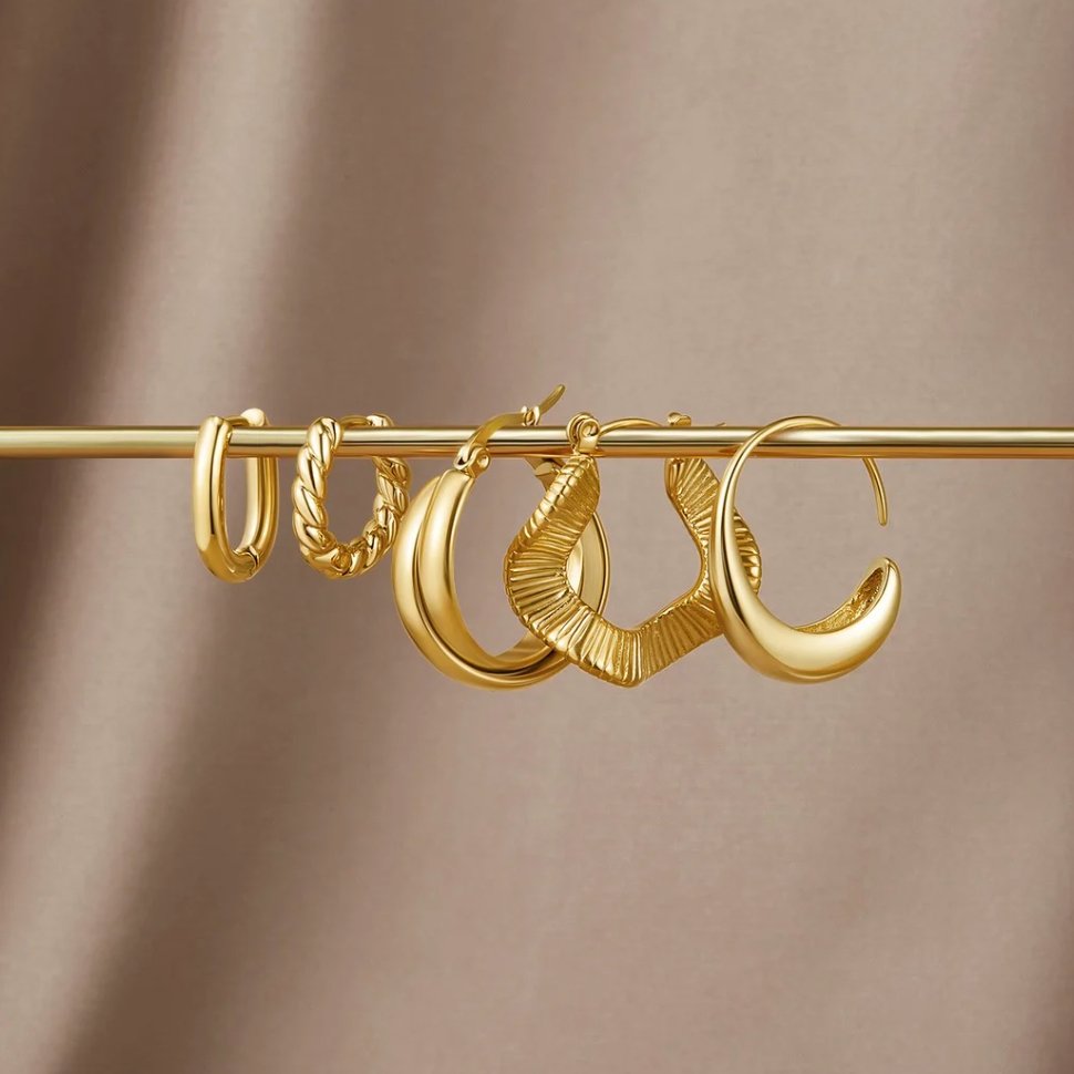 Talia Gold Creolen Ohrringe Alma
