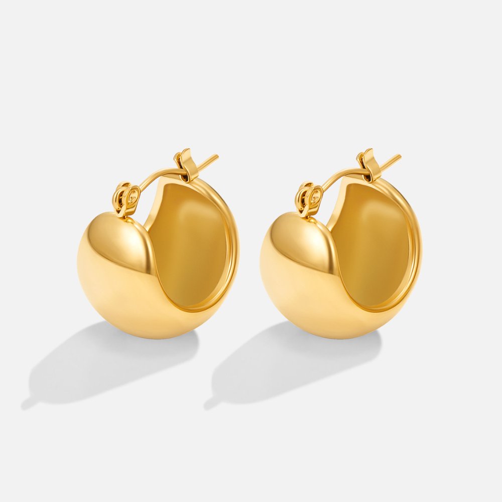 Tara Gold Chunky Creolen Ohrringe Alma